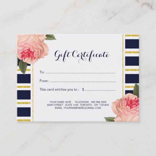 Geschenkgutschein für Korallenpfeifen und Korallen Rabattkarte (Vorderseite)