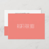 Geschenkgutschein für Korallensalon Boutique Begleitkarte (Vorne/Hinten)