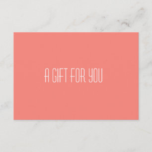 Geschenkgutschein für Korallensalon Boutique Begleitkarte