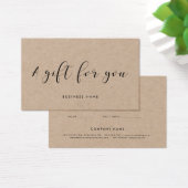 Geschenkgutschein für Kraftpapier (Schreibtisch)