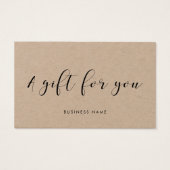 Geschenkgutschein für Kraftpapier (Vorderseite)