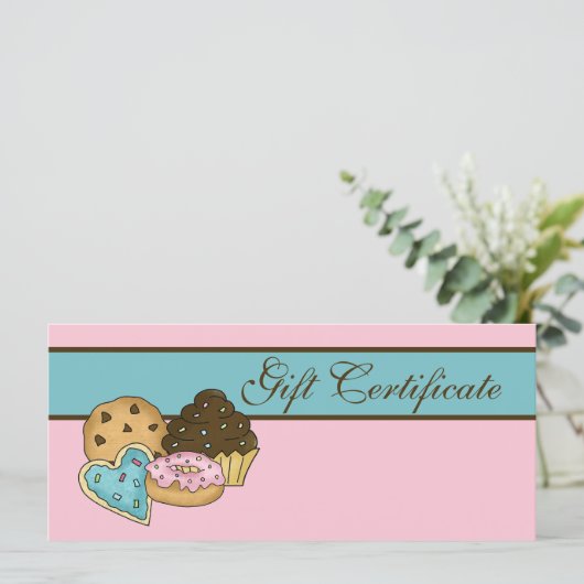 Geschenkgutschein für Kuchen (Stehend Vorderseite)