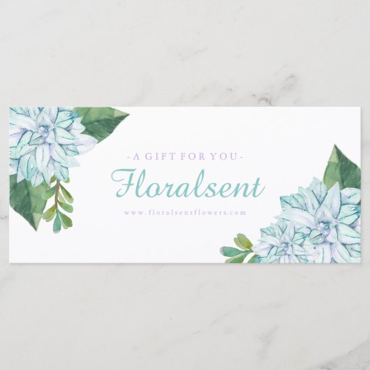 Geschenkgutschein für kundenspezifische Succules (Vorderseite)