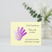 Geschenkgutschein für lila Energie (Stehend Vorderseite)