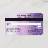 Geschenkgutschein für Lila Glitzer von Violet Visitenkarte (Rückseite)