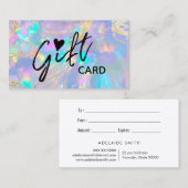 Geschenkgutschein für lila Optik Visitenkarte (Vorne/Hinten)