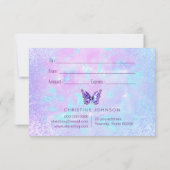 Geschenkgutschein für lila Schmetterlinge (Rückseite)