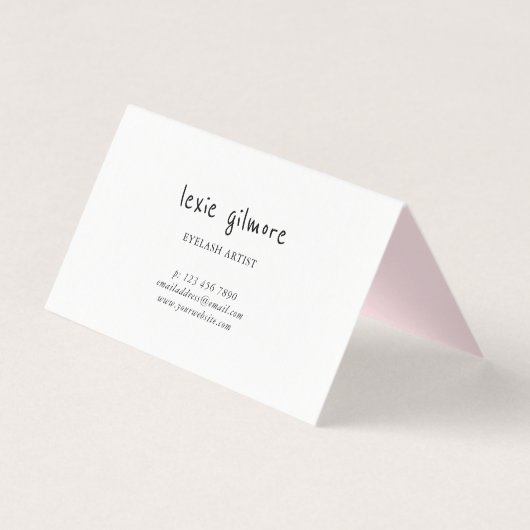 Geschenkgutschein für Lila und rosafarbene Wimpern (Rückseite)