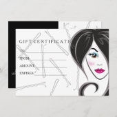 Geschenkgutschein für Mädchenhaarsalon (Vorne/Hinten)