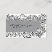 Geschenkgutschein für Marmor-Blume Visitenkarte (Vorderseite)