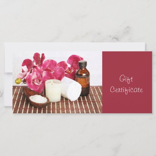 Geschenkgutschein für Massage-Wellness-Center (Vorderseite)