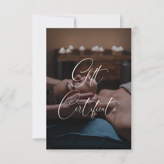 Geschenkgutschein für Minimalistische Markenbezeic Dankeskarte (Vorderseite)