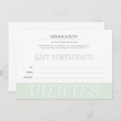 Geschenkgutschein für Minimalistische Minze Grüne  (Vorne/Hinten)