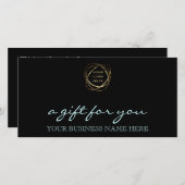 Geschenkgutschein für moderne Aqua Business-Produk (Vorne/Hinten)