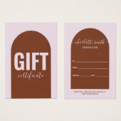 Geschenkgutschein für moderne Arch Earth Tones (Vorne & Hinten)