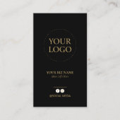 Geschenkgutschein für moderne Black & Gold-Busines Visitenkarte (Vorderseite)