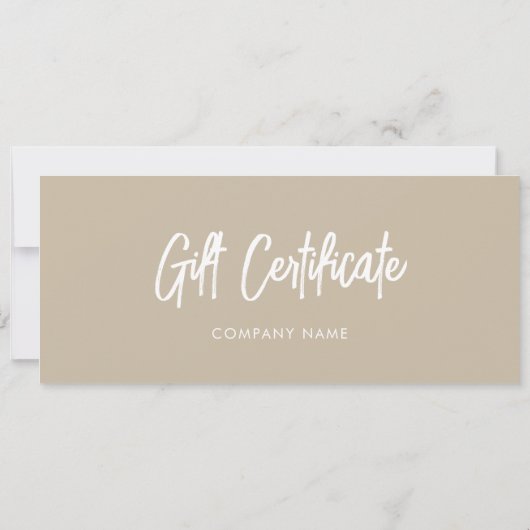 Geschenkgutschein für moderne Boho-Unternehmen (Rückseite)