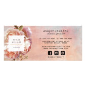 Geschenkgutschein für moderne Botanische Rosenstöc Werbekarte (Hinten)