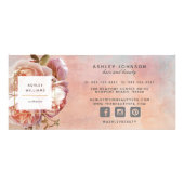 Geschenkgutschein für moderne Botanische Rosenstöc Werbekarte (Hinten)