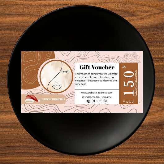 Geschenkgutschein für moderne Damen mit Schönheits