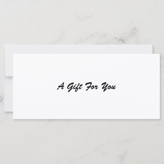 Geschenkgutschein für moderne, einfache Logos (Rückseite)