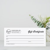 Geschenkgutschein für moderne, einfache Logos (Stehend Vorderseite)