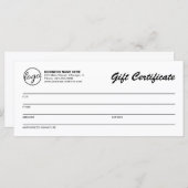 Geschenkgutschein für moderne, einfache Logos (Vorne/Hinten)
