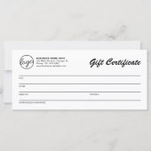 Geschenkgutschein für moderne, einfache Logos (Vorderseite)