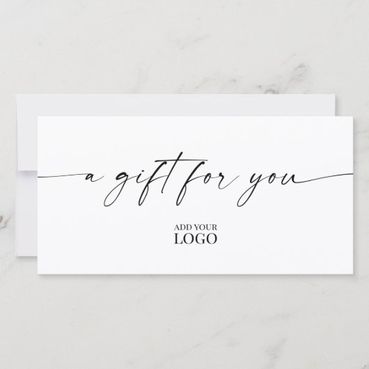 Geschenkgutschein für moderne, elegante Markenbeze (Vorderseite)