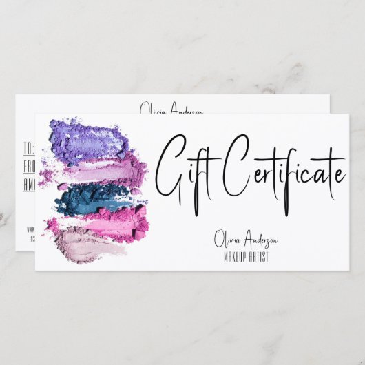 Geschenkgutschein für moderne Farbfernseher (Vorne/Hinten)