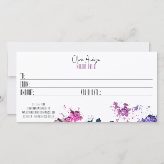 Geschenkgutschein für moderne Farbfernseher (Rückseite)