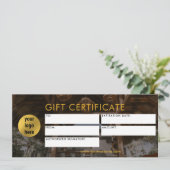 Geschenkgutschein für moderne Firmenlogos Foto (Stehend Vorderseite)