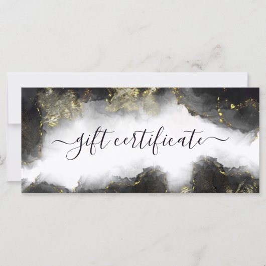 Geschenkgutschein für moderne flüssige Tinte in Sc (Vorderseite)