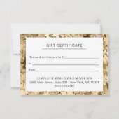 Geschenkgutschein für moderne Gold Stars (Rückseite)