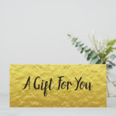 Geschenkgutschein für moderne Goldfolien (Stehend Vorderseite)