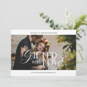 Geschenkgutschein für moderne kalligrafische Fotog (Stehend Vorderseite)