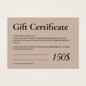 Geschenkgutschein für moderne Logos (Vorderseite)