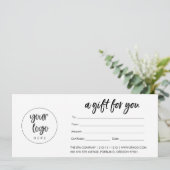 Geschenkgutschein für moderne Logos (Matte) (Stehend Vorderseite)