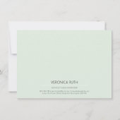 Geschenkgutschein für moderne Minzgrün-Pilates (Rückseite)