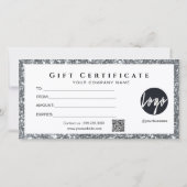 Geschenkgutschein für moderne Navy- und Silver Add (Rückseite)