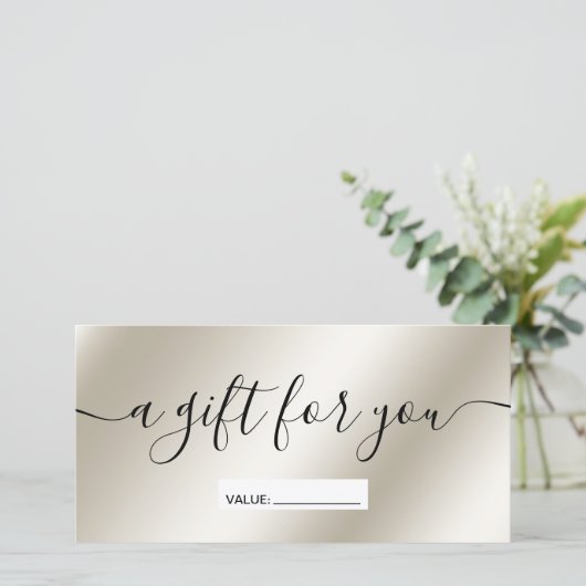 Geschenkgutschein für moderne Perlmetalle (Stehend Vorderseite)