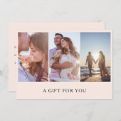 Geschenkgutschein für moderne Rosa Fotografie (Vorne/Hinten)