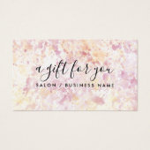 Geschenkgutschein für moderne rosa gelbe Farbe (Vorderseite)