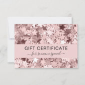 Geschenkgutschein für moderne rosafarbene Sterne (Vorderseite)