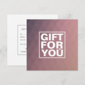 Geschenkgutschein für moderne Rose (Vorne/Hinten)