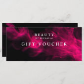 Geschenkgutschein für moderne Schwarz-Rosa-Rauch (Vorne/Hinten)