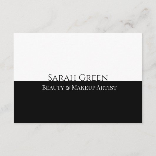 Geschenkgutschein für moderne Schwarz-Weiß-Beauty Begleitkarte (Vorderseite)