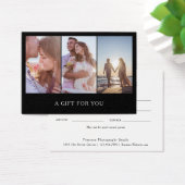 Geschenkgutschein für moderne Schwarze Fotos (Schreibtisch)