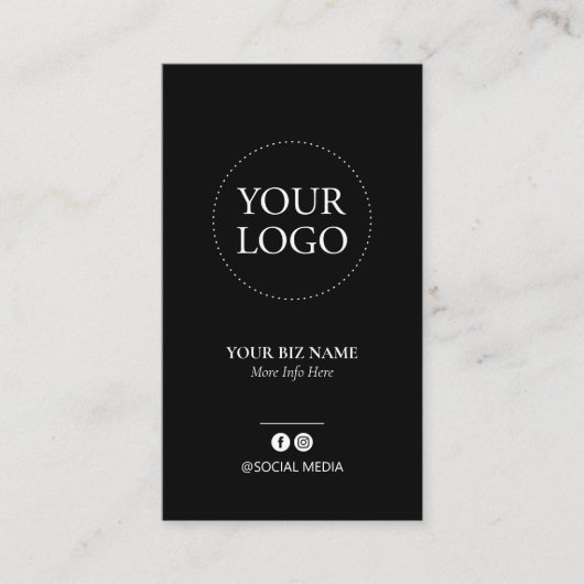 Geschenkgutschein für moderne Schwarze Unternehmen Visitenkarte (Vorderseite)