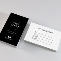 Geschenkgutschein für moderne Schwarze Unternehmen